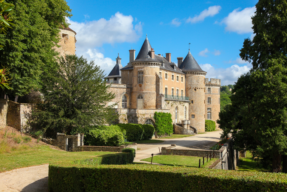 Castle in the historic town of Semur en Auxois in Burgundy France