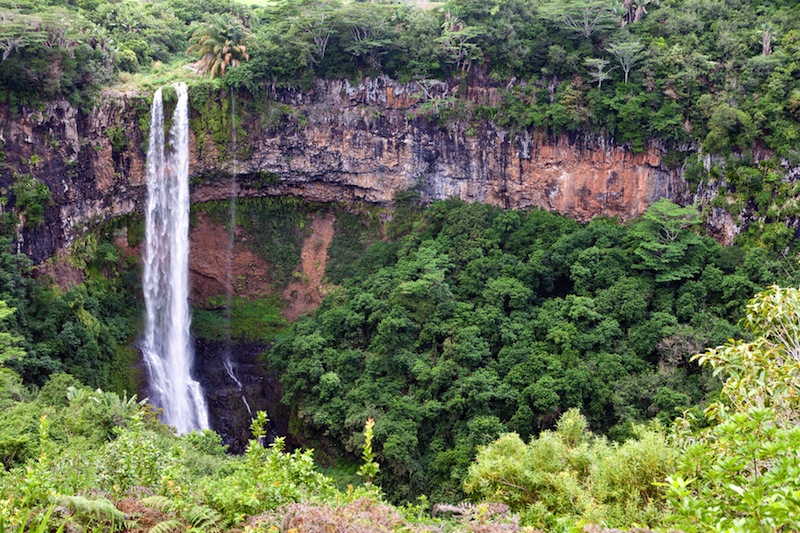 Chamarel waterfalls in Mauritius 