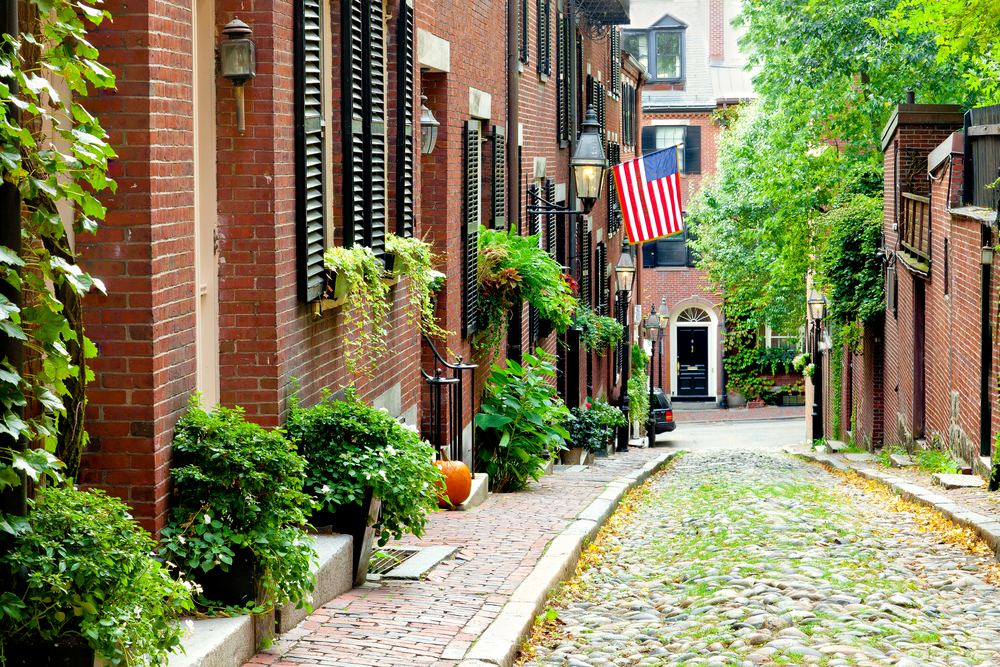 Cobblestone street in Boston