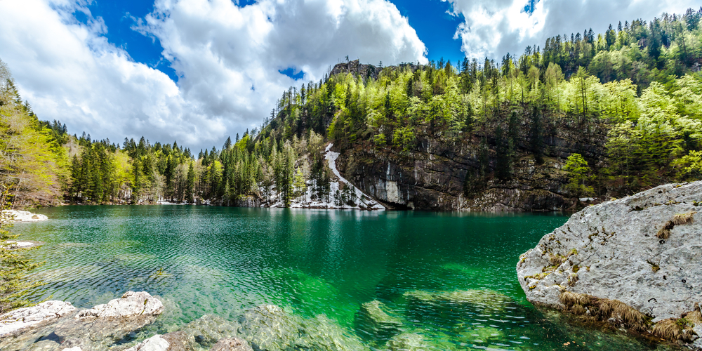 Crno jezero Black lake the lowest of all the Triglav Lakes