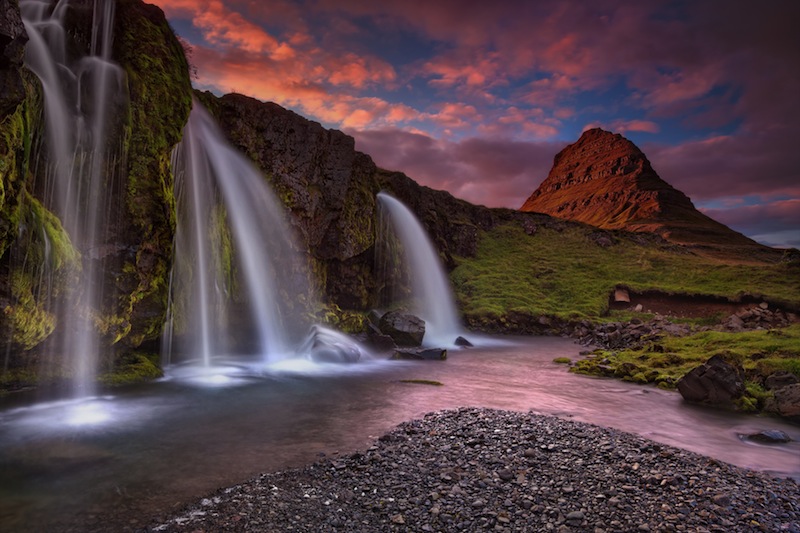 Extinct volcano in Iceland Island