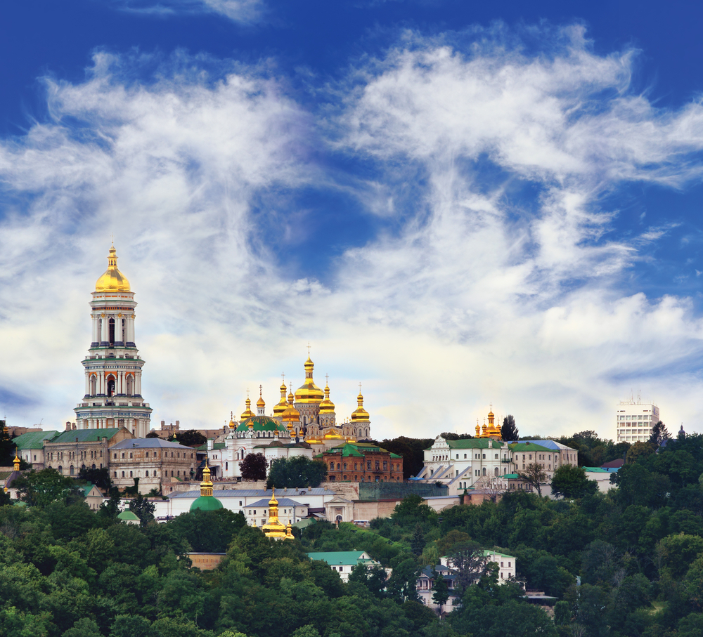 Famous Pechersk Lavra Monastery in Kiev Ukraine 