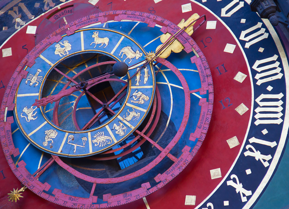 Famous Zytglogge zodiacal clock in Bern Switzerland 