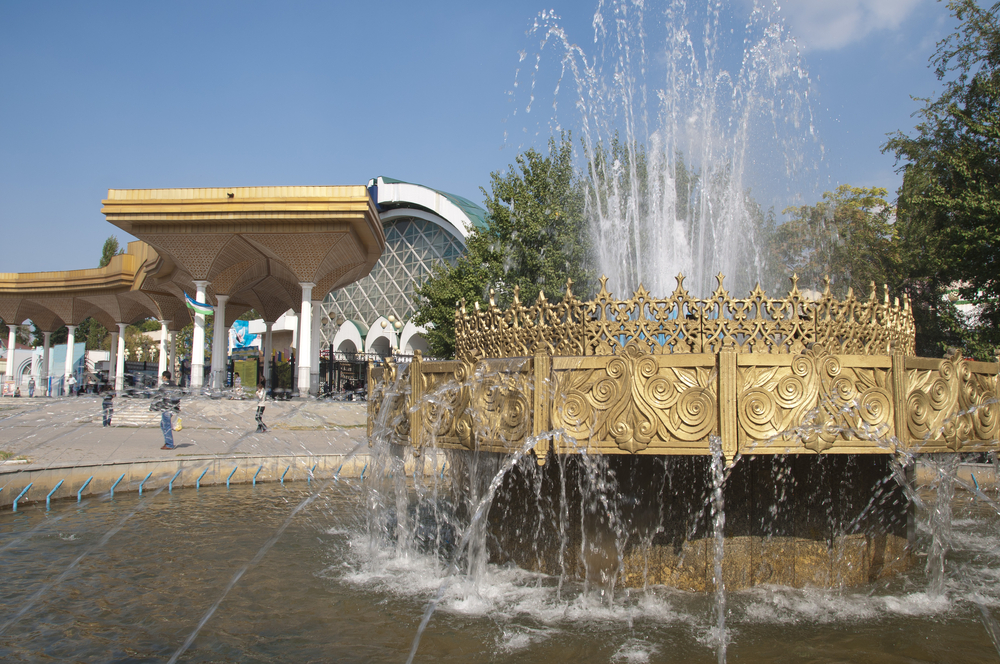 Fountain near Olay market in Tashkent Uzbekistan 