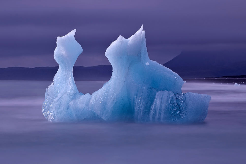 Iceberg from the famous Jokulsarlon JÃÂ¶kulsÃÂ� �rlÃÂ³n glacier lake in Iceland Island icebergs originate from the Vatnajokull float