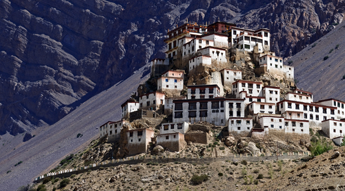 Kee monastery in himalayas mountain