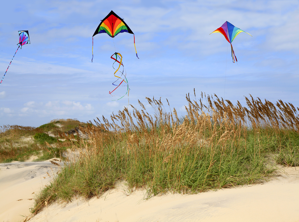 Kite Flying on the Beach Outer Bank North Carolina
