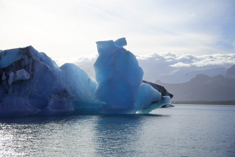 Large iceberg on Jokulsarlon lagoon Iceland 1