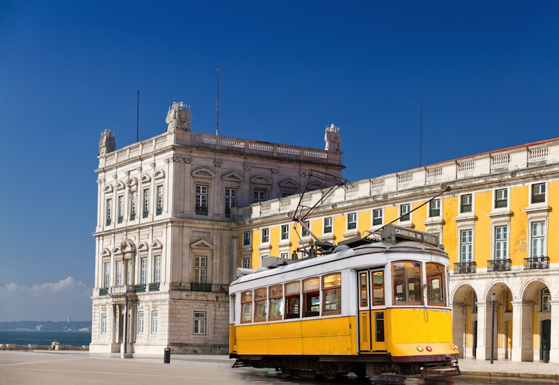 Lisbon central square Praca de Comercio Portugal 