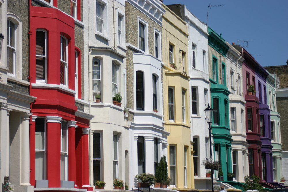 London coloured houses in Portobello road1