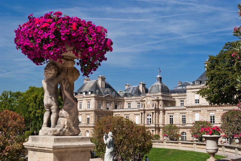 Luxembourg gardens ornamental statue Paris 