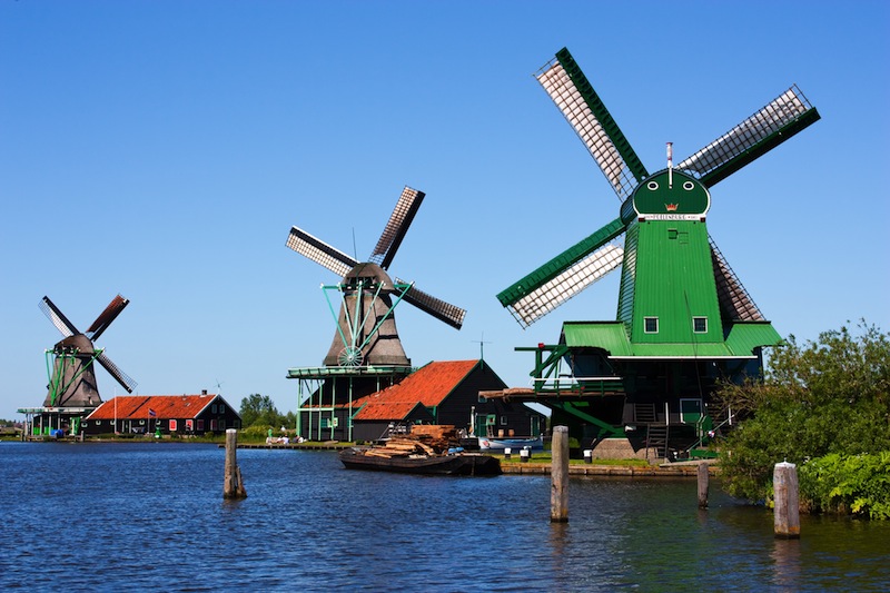 Mills in Holland traditional and direct landmark of the country