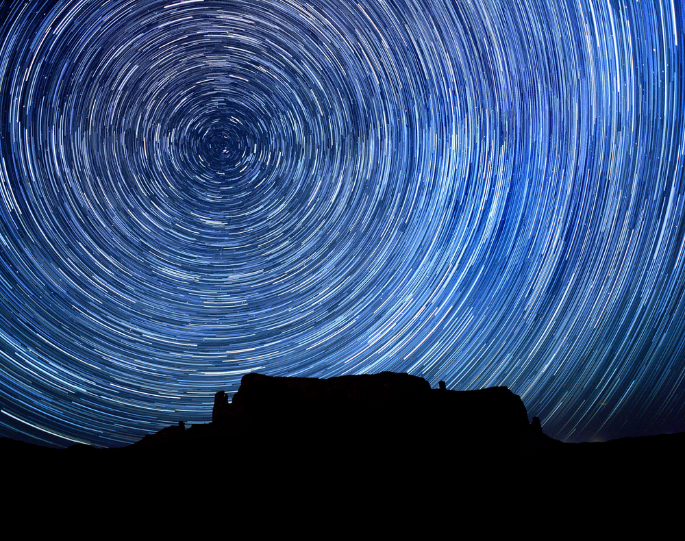 Monument Valley Long Exposure Star Trail Image 