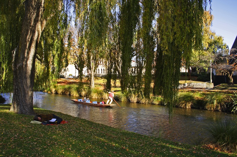 Park in Christchurch city on the South island of New Zealand 