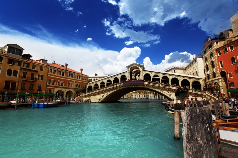 Rialto bridge in Venice Italy 