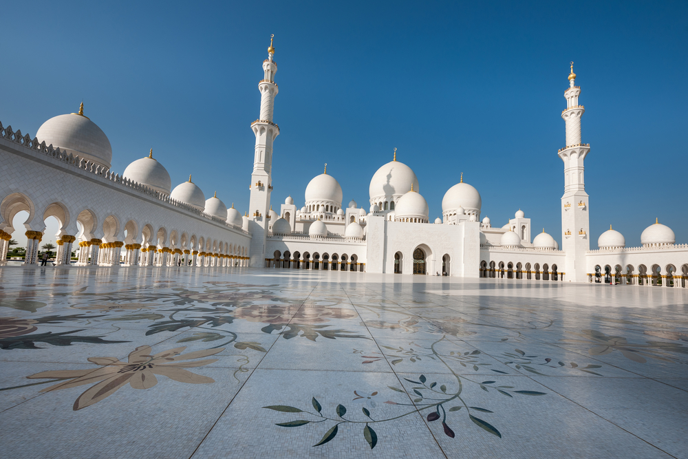 Sheikh Zayed Mosque in Middle East United Arab Emirates