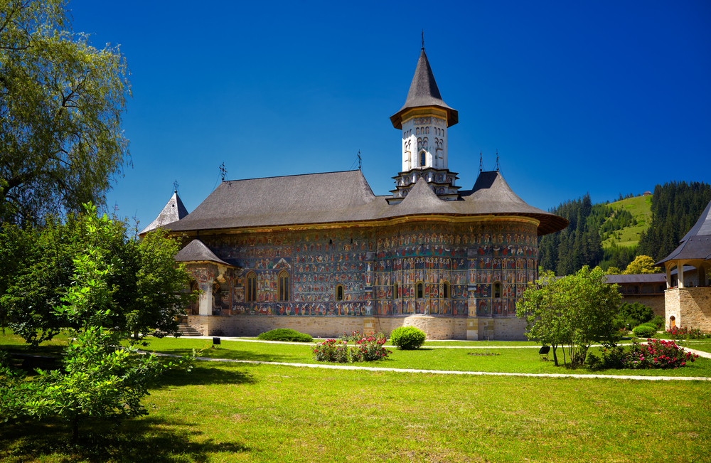 Sucevita painted monastery in Romania