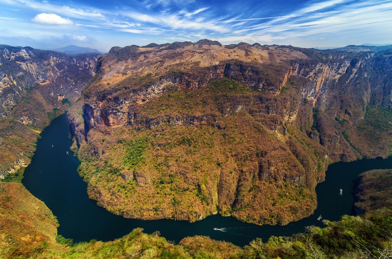 Sumidero Canyon in Chiapas Mexico 