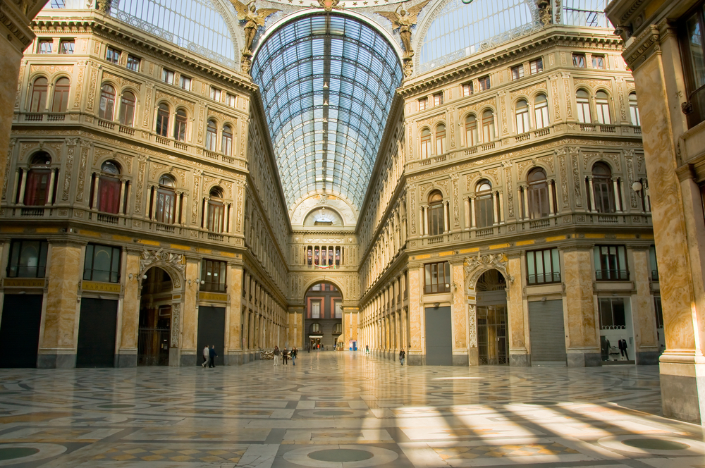 Umberto I gallery in the city of Naples italy