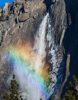 Upper Yosemite Fall with Rainbow