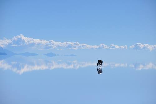 Uyuni Lake Bolivia il lagio cielo