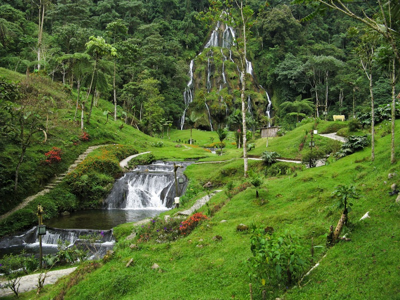 Waterfalls at Santa Rosa de Cabal Colombia jpg