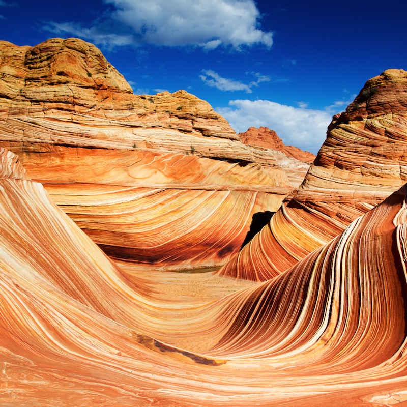 Wave in Arizona rocky desert rock formation