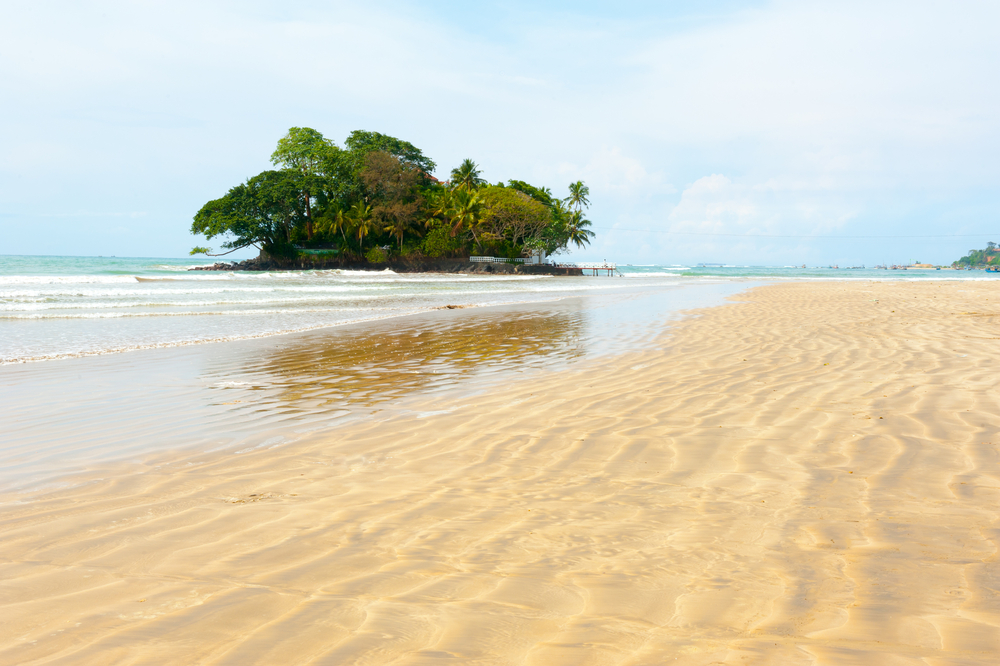 Weligama beach in Sri Lanka 