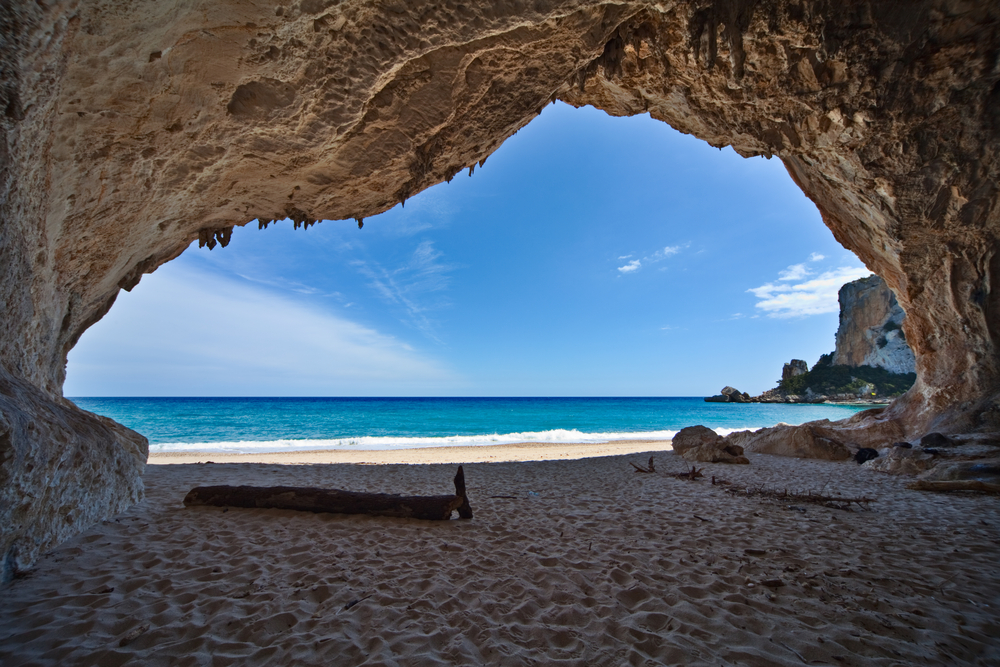 cave paradise blue sea and sky relaxation paradise on beach tourism tropical island 