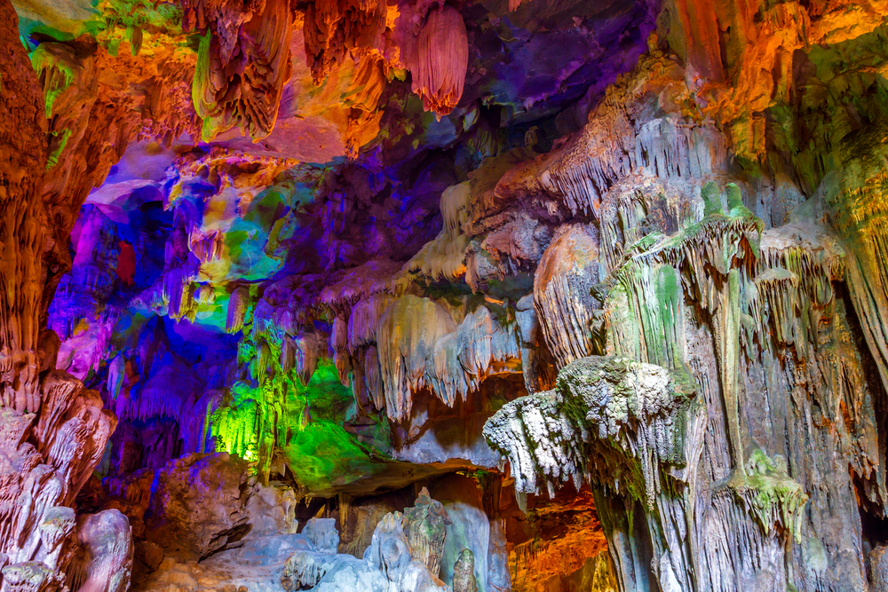 caves in Ha Long Bay Vietnam 