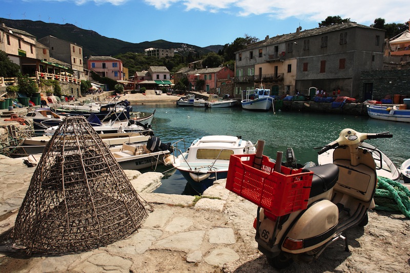 centuri harbor in corsica island