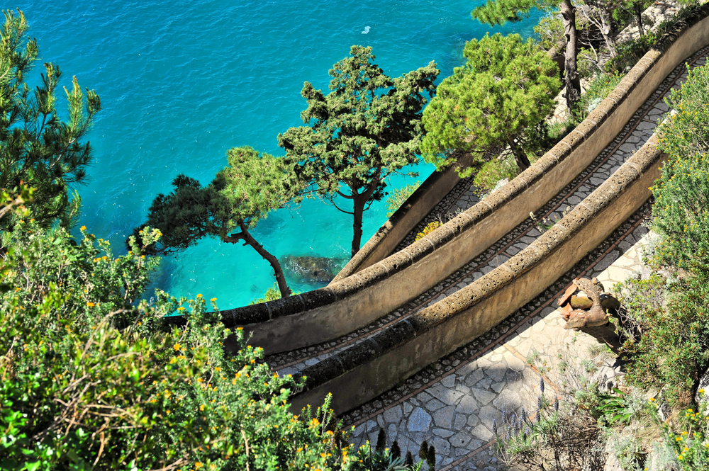 coastline on capri island italy 
