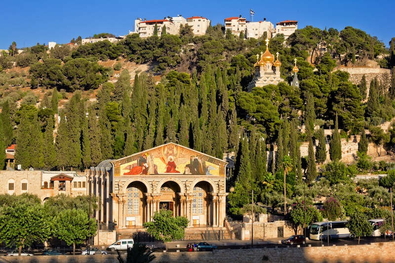 ethsemane and the Church of all Nations on the Mount of olives in Jerusalem 