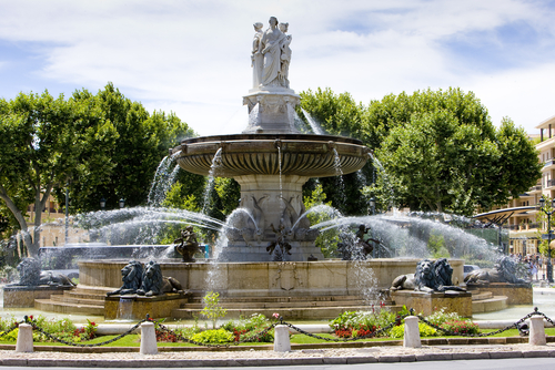 fountain at La Rotonde Aix en Provence Provence France 