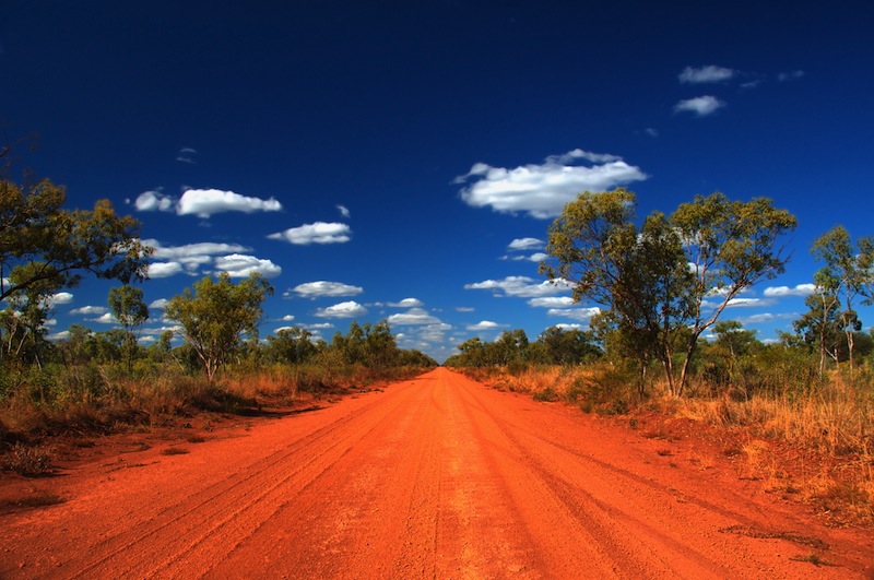 outback road in the Northern Territory of Australia 