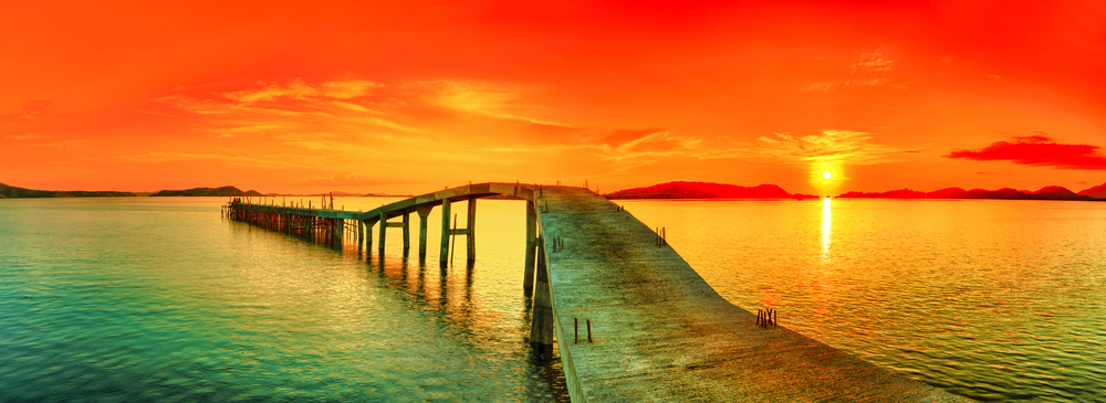 ponte tramonto