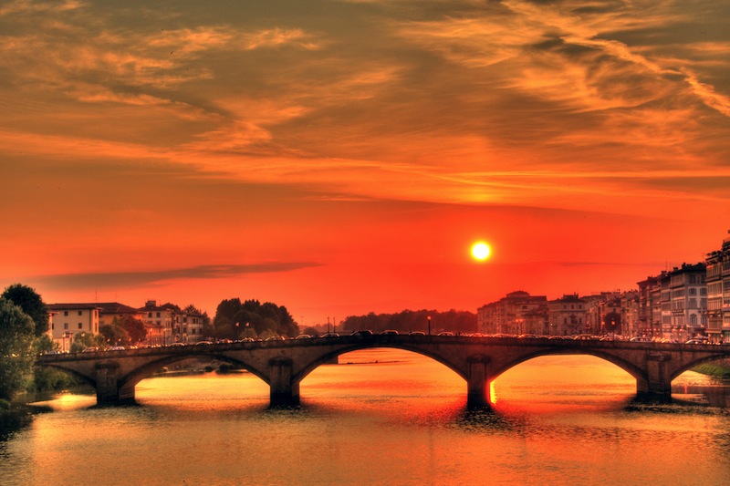 sunset Florence Italy