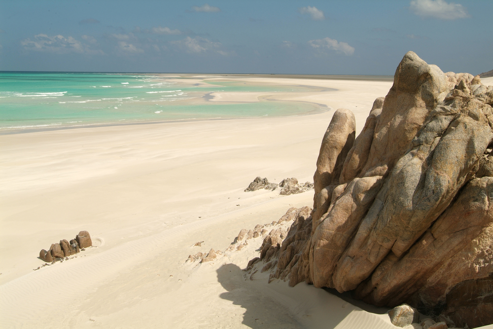 the beach of Qalansiya on Socotra island yemen Unesco world heritage 